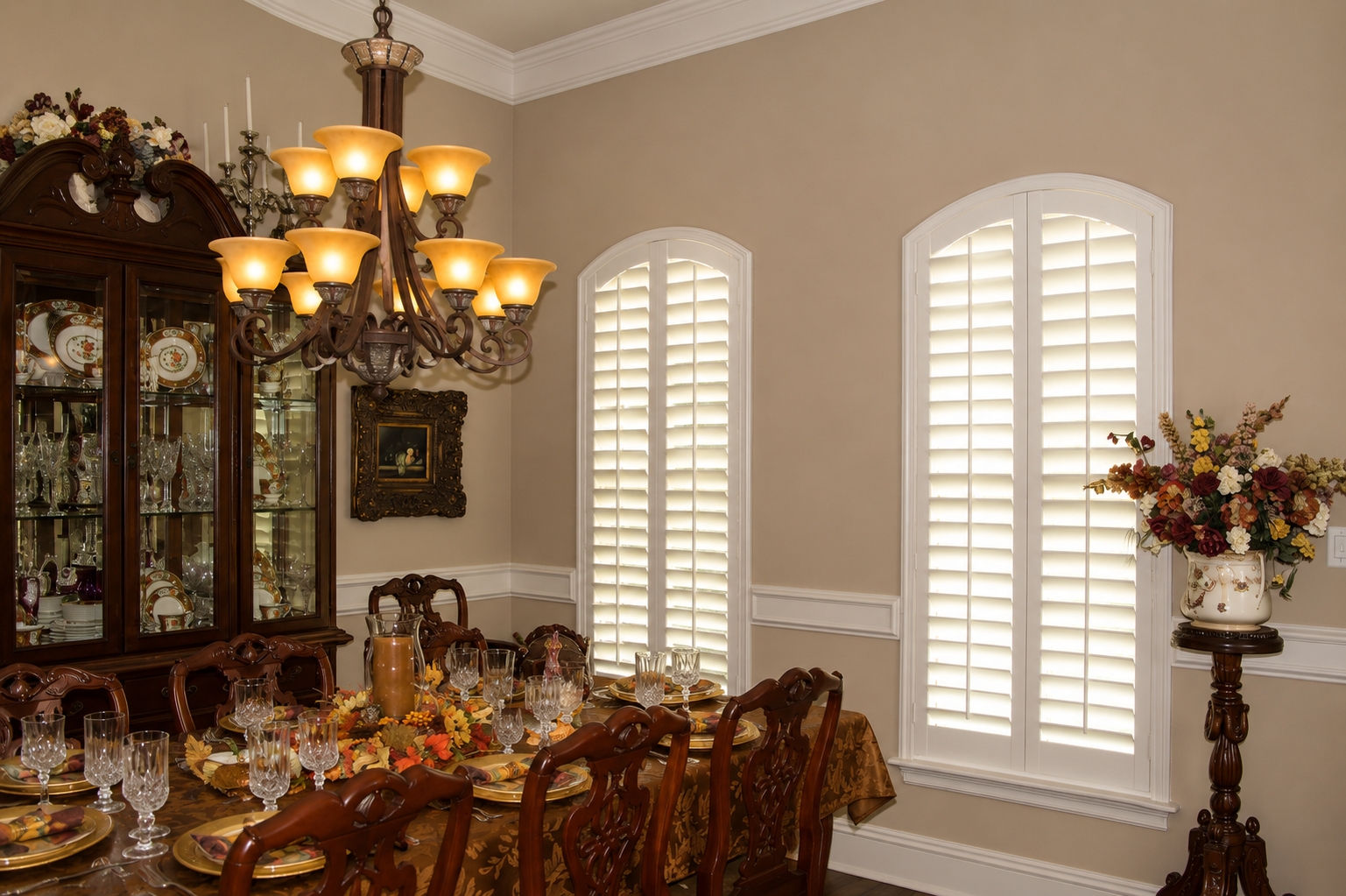 Dining room custom shutters